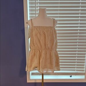 Maurices Cream Eyelet Women's Blouse